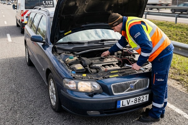 Palīdzība uz ceļa Rīgā